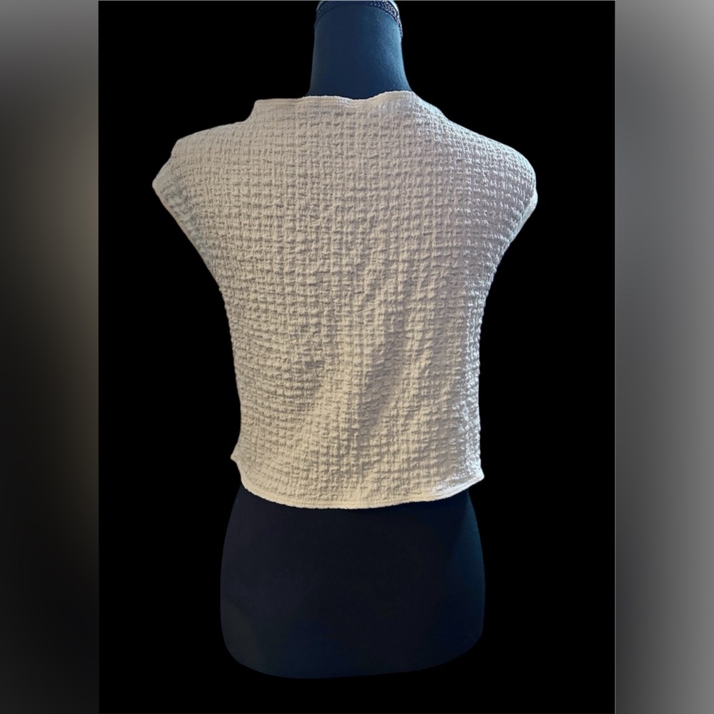 🐰 Free People Zoe Crop Top (EUC;White; Sz Large) - Picture 2 of 7